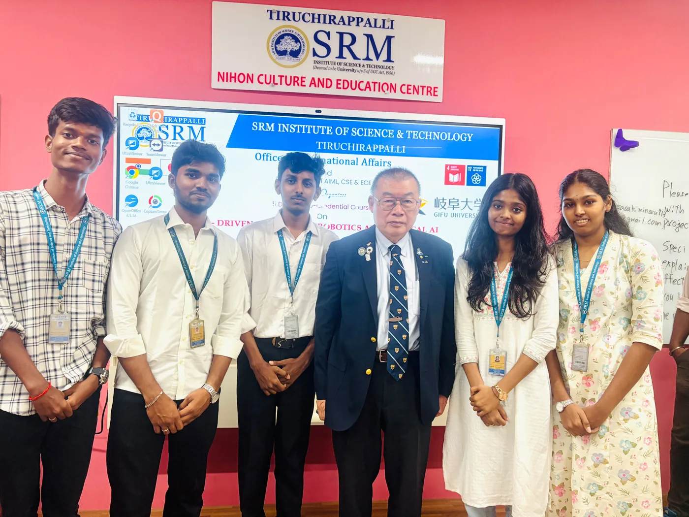 Team CocoSense with Prof. Minoru Sasaki at the SRM Nihon Culture and Education Centre